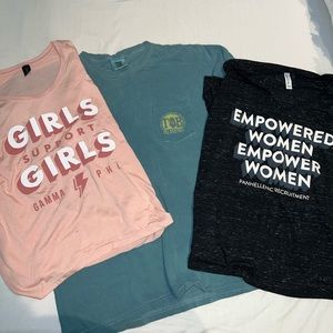 GAMMA PHI BETA T-SHIRT BUNDLE size M/L sorority